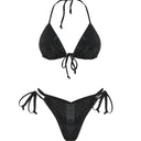 Ava Pure Black Crystal Bikini