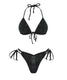 Ava Pure Black Crystal Bikini