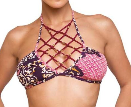 Load image into Gallery viewer, BIKINI OPEN EMBROIDERY WITH METAL RINGS
