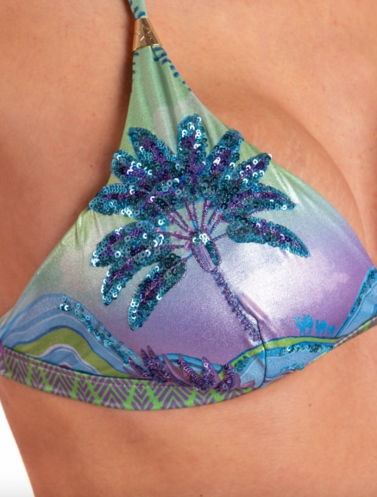 Bikini brassiere briefs Bow ties Embroidery Sequins Dune